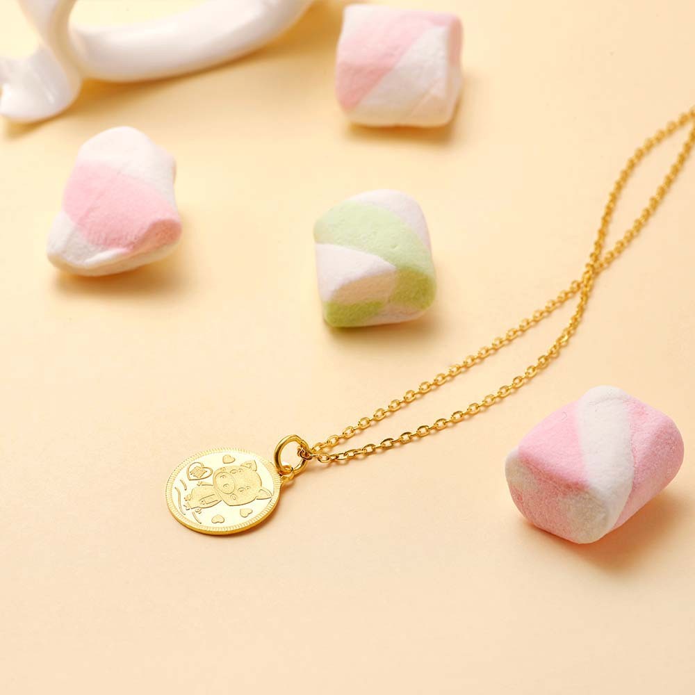 순금 돼지 돌 목걸이 요약정보 및 구매