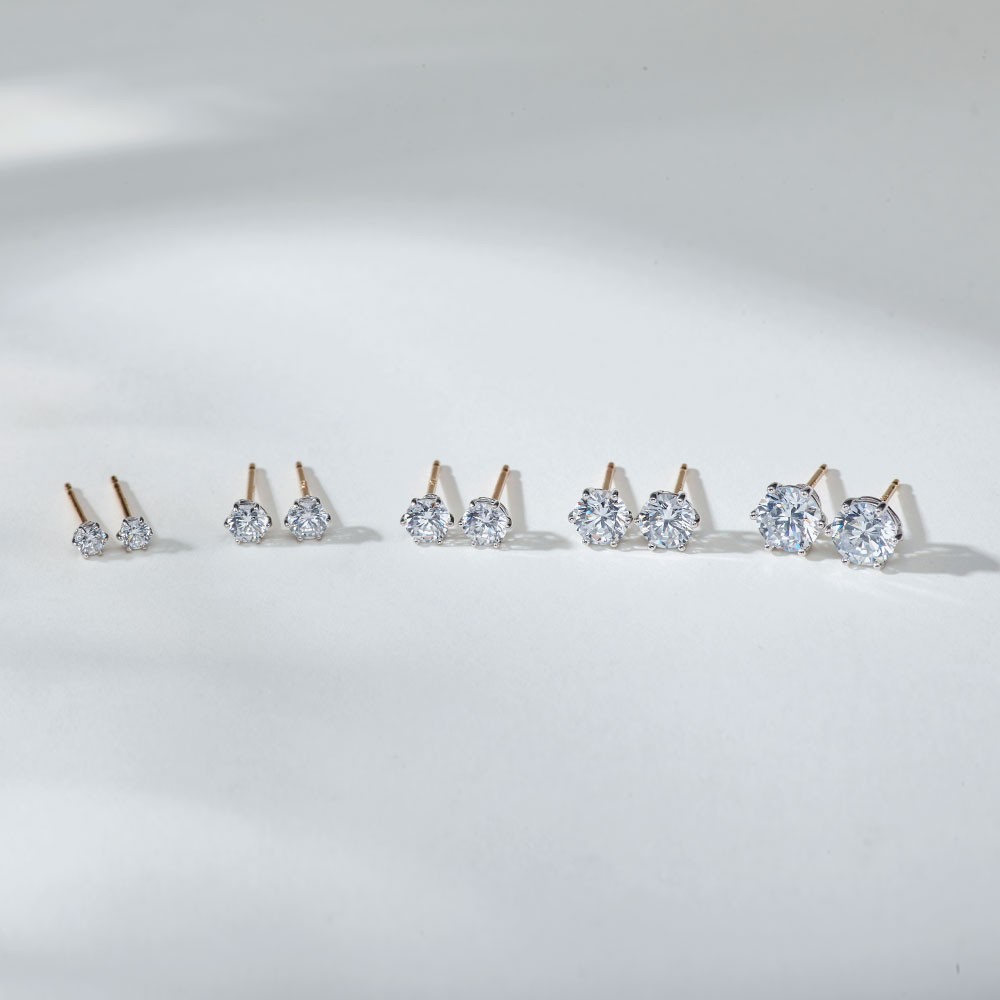 2부 랩 다이아몬드 귀걸이 6프롱 요약정보 및 구매