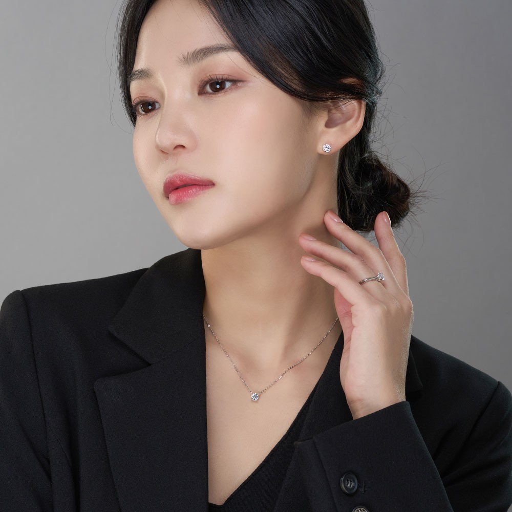 5부 랩 다이아몬드 목걸이 4프롱 요약정보 및 구매