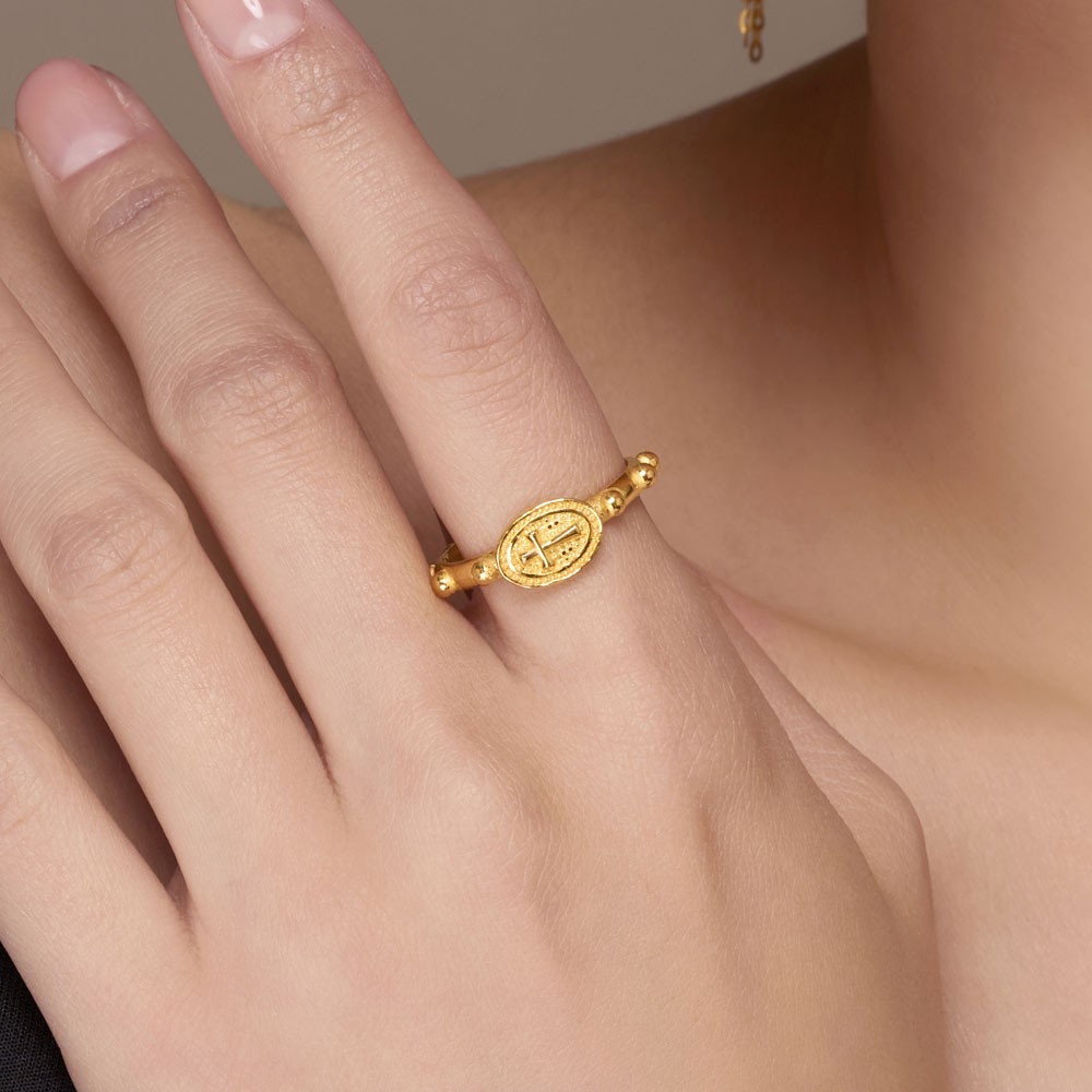 십자가 포인트 볼 라인 반지 요약정보 및 구매