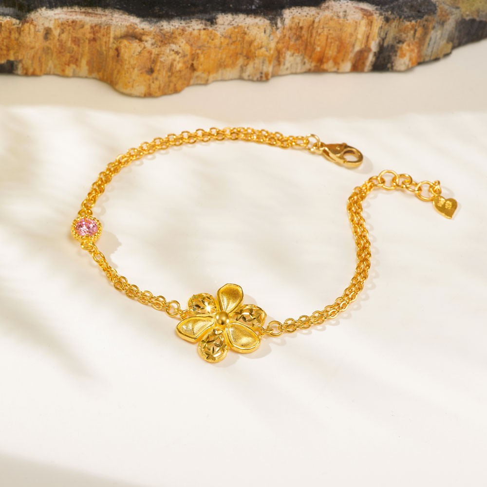 포인트 큐빅 꽃 팔찌 요약정보 및 구매