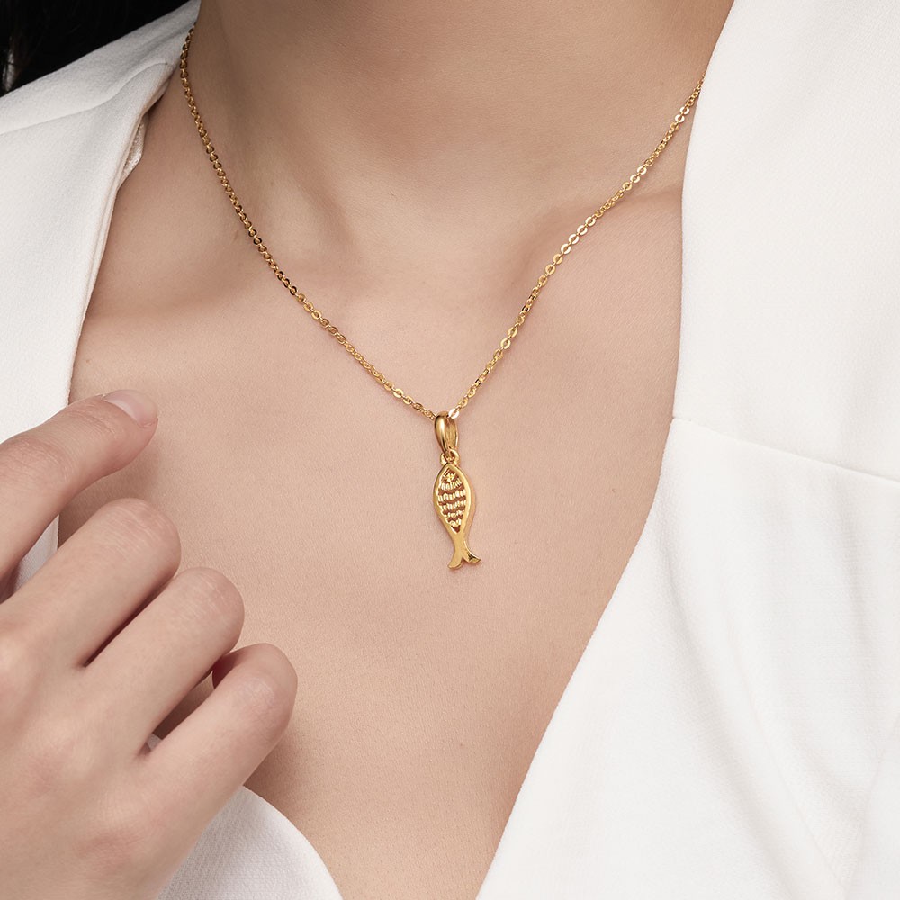 웨이브 물고기 펜던트 목걸이 요약정보 및 구매